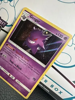 Gengar 38/111 Crimson Invasion Sun and Moon Holo Rare Pokemon TCG NM - Image 3