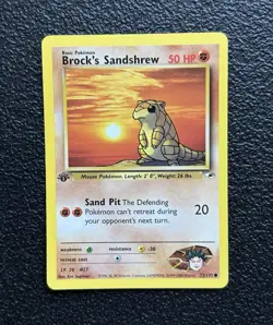 Pokemon TCG - 1st Edition Brock's Sandshrew 72/132 - Gym Heroes *NM/LP - Image 1