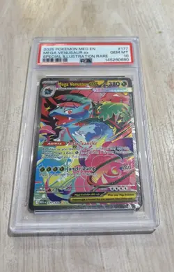 Mega Venusaur ex 177/132 PSA 10 Special Illustration Rare Mega Evolution Pokemon - Image 1
