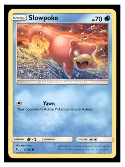 Slowpoke Hidden Fates #12/68 Common Pokemon NM - Image 1