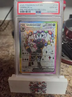 2025 POKEMON SVP EN-SV BLACK STAR PROMO #176 UMBREON EX PSA 10 - Image 1