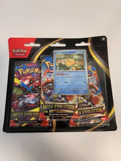 Pokemon TCG Mega Evolution 3 Pack Blister w/ Psyduck Promo NEW & SEALED - Image 1