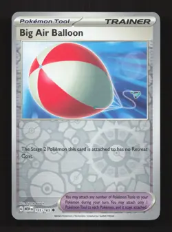 Big Air Balloon 155/165 Uncommon 151 Pokemon Reverse Holo Near Mint - Image 1