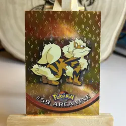 1999 Topps Pokemon TV Black Logo Flames Foil Arcanine #59 - Image 1