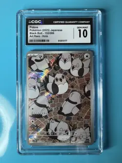 CGC 10 GEM MINT Pidove 153/086 Art Rare Japanese Black Bolt Pokemon - Image 1