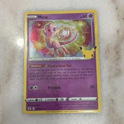 Mew 011/025 Celebrations Holo Rare Collector's Edition Pokemon TCG - Image 1