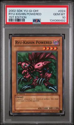 2002 YU-GI-OH! STARTER DECK: KAIBA 1ST ED #024 RYU-KISHIN POWERED PSA 10 - Image 1