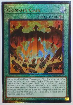 Yugioh Crimson Gaia RA05-EN070 Ultimate Rare 1st Edition - Image 1