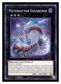 Yugioh Materiactor Gigaboros #BLVO-EN084 Super Rare Blazing Vortex LP - Image 1
