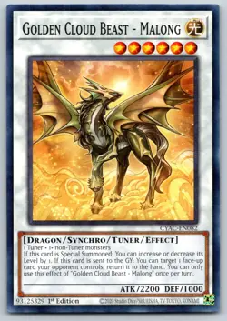 Golden Cloud Beast - Malong - CYAC-EN082 - Common - 1st Ed - YuGiOh - Near Mint - Image 1