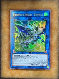 Yugioh Dragunity Knight - Romulus RIRA-EN098 Ultra Rare 1st Ed NM - Image 1