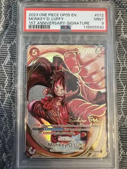 2023 ONE PIECE OP05-AWAKENING OF THE NEW ERA #012 MONKEY D. LUFFY PSA 9 - Image 2