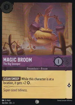 Cold Foil Magic Broom - The Big Sweeper 46/204 Common Disney Lorcana - Image 1