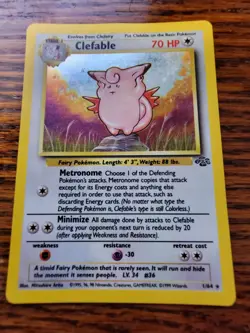 Clefable 1/64 Jungle Set 1999 Holofoil Rare Holo Pokemon Card PL* - Image 1