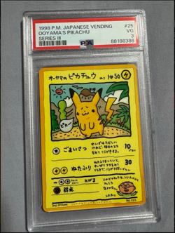 PSA 3 1998 Ooyama's Pikachu Pokemon Card Vintage Rare Promo Japanese - Image 1