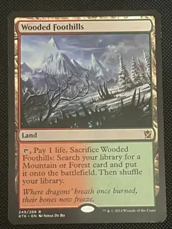 Wooded Foothills Khans of Tarkir MTG LP - Image 1