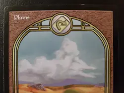 Plains 1998 Unglued UGL Full Art Basic Land LP MTG Christopher Rush - Image 3