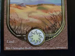 MTG Plains 1998 Unglued UGL Full Art Basic Land LP Christopher Rush MTG - Image 4