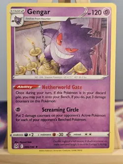 066/196 Gengar Lost Origin Non Holo Rare Pokemon TCG - Image 1