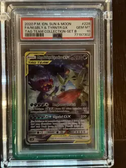 PSA 10 Mega Sableye & Tyranitar GX Alternate Alt Art Indonesian Pokemon Card - Image 1