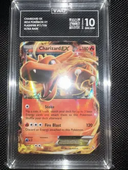 Pokemon TCG Charizard EX 11/106 Holo Rare XY Flashfire Card Tag 10 Gem Mint - Image 1