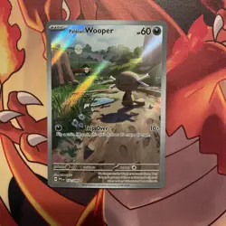 Pokemon TCG Paldean Wooper Paldea Evolved Illus Rare Holo Eng 102/094 NM IR - Image 1