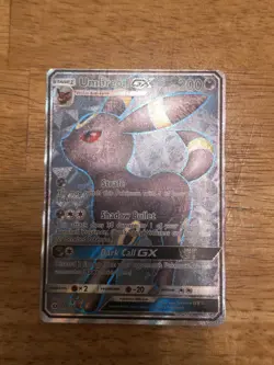 2017 POKEMON SUN & MOON #142 FULL ART/UMBREON GX - Image 1