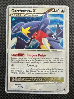 Pokemon TCG: Garchomp LV. X Ultra Rare 97/100 Majestic Dawn - Image 1