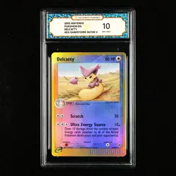 TQG 10 GEM MINT 2003 Pokemon ENG Delcatty #EX-SANDSTORM 34/100 U - Image 1