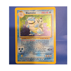 Pokemon TCG Blastoise Base Set 2/102 Holo Rare 100 HP Wizards 1999 English - Image 1
