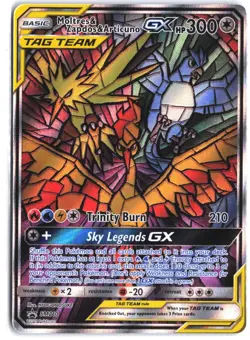 Moltres & Zapdos & Articuno GX SM210 Holo Promo Sun & Moon Promo Pokemon - Image 1