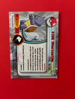 #08 wartortle Pokemon 1999 Topps TV - Image 2