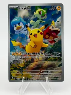 2023 Pokemon SVP EN BSP Paldea Evolved ETB #027 Full Art Pikachu - Image 1