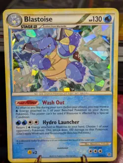 Pokemon Blastoise 13/95 Unleashed Promo Cracked Ice Holo Rare - Image 1