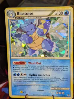 Pokemon Blastoise 13/95 Unleashed Promo Cracked Ice Holo Rare - Image 2