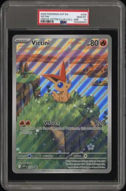 2025 POKEMON SVP UNOVA VICTINI ILLUSTRATION COLLECTION JUMBO #208 VICTINI PSA 10 - Image 1
