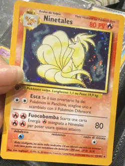 Wizards of the Coast Base Set Ninetales 12/102 Holo Rare Italian HP80 - Image 1