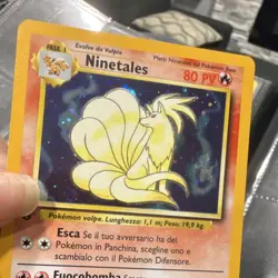 Wizards of the Coast Base Set Ninetales 12/102 Holo Rare Italian HP80 - Image 2