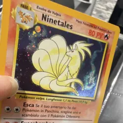Wizards of the Coast Base Set Ninetales 12/102 Holo Rare Italian HP80 - Image 4