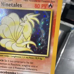 Wizards of the Coast Base Set Ninetales 12/102 Holo Rare Italian HP80 - Image 5