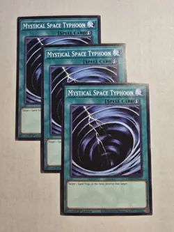 3x Mystical Space Typhoon 1st Edition Common L5DD-ENC17 Yu-Gi-Oh! - Image 1
