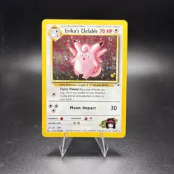 Erika's Clefable - 3/132 - Pokemon Gym Heroes Unlimited Holo Rare Card NM/LP -g - Image 1