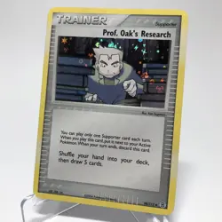 2004 TCG EX Red Green PROF OAK’S RESEARCH 98/112 LP REVERSE Holo Pokemon Card - Image 1