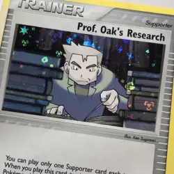 2004 TCG EX Red Green PROF OAK’S RESEARCH 98/112 LP REVERSE Holo Pokemon Card - Image 2