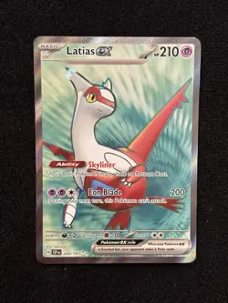 Pokemon Latias ex Ultra Rare Holo Sv08 Surging Sparks 220/191 210 HP TCG Card - Image 2