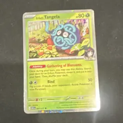 Pokemon TCG Erika's Tangela Foil Basic Grass 80 HP Hidden Fates 007/217 Card - Image 1