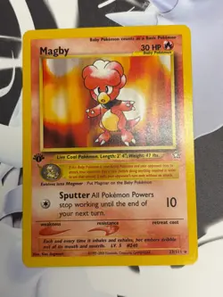 Pokemon Card - Magby Neo Genesis 23/111 1st Edition Rare - Image 1