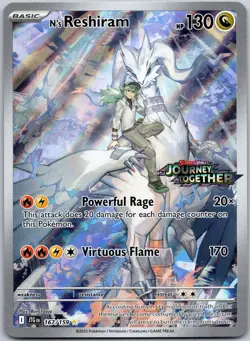 N's Reshiram 167/159 Illustration Rare Miscellaneous Cards & Products NM - Image 1