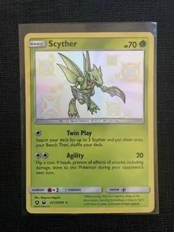 Pokemon Scyther SV1/SV94 Hidden Fates Shiny Vault Shiny Holo Rare Card (2019) - Image 1