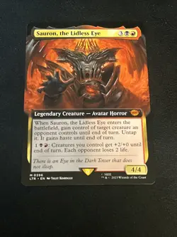 Sauron, The Lidless Eye Extended Art #396 The Lord Of The Rings NM MTG - Image 1